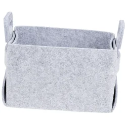 Gifi Entretien Du Linge|Panière en feutrine gris