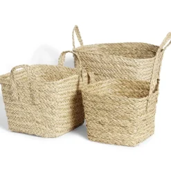 Gifi Rangement|Panière en jacinthe tressée petit modèle 33x32x25cm