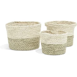 Gifi Rangement|Panière en jacinthe végétale x 3