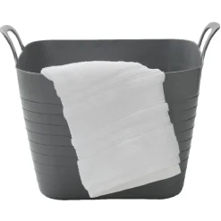 Gifi Rangement|Panière flexible 27 L grise