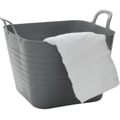 Gifi Rangement|Panière flexible 27 L grise