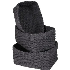 Gifi Rangement|Panière grise x3