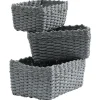 Gifi Rangement|Panière grise x3