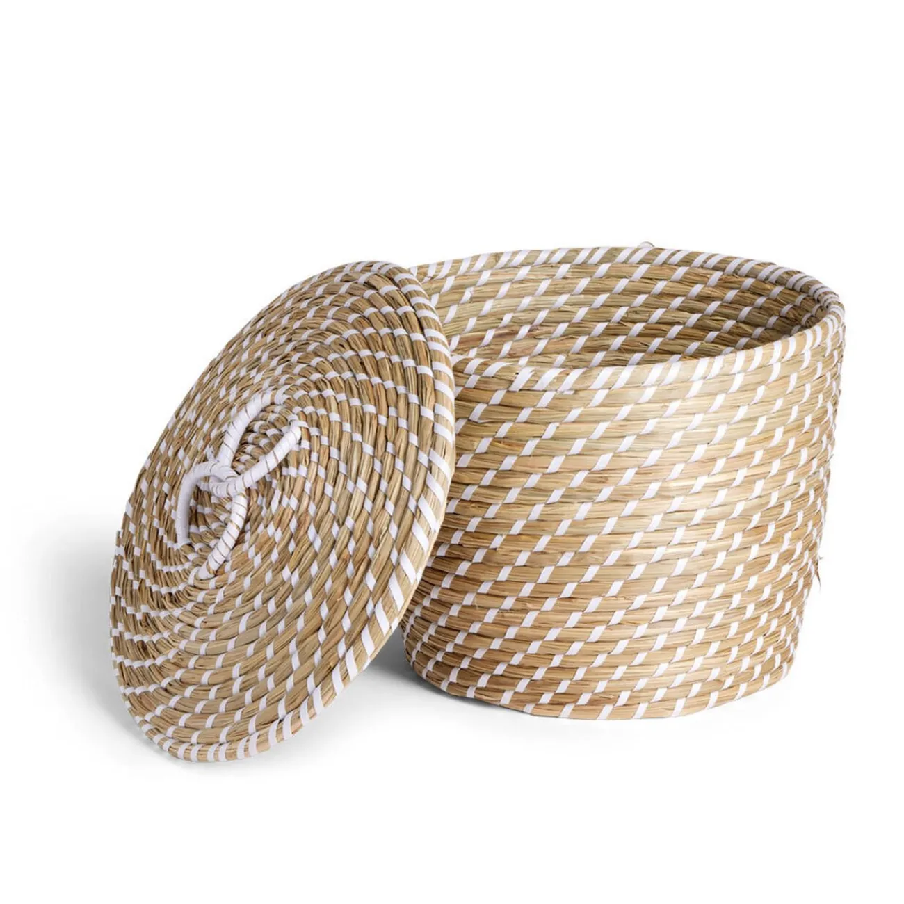 Gifi Rangement|Panière jacinthe avec couvercle grand modèle Ø33xH26cm