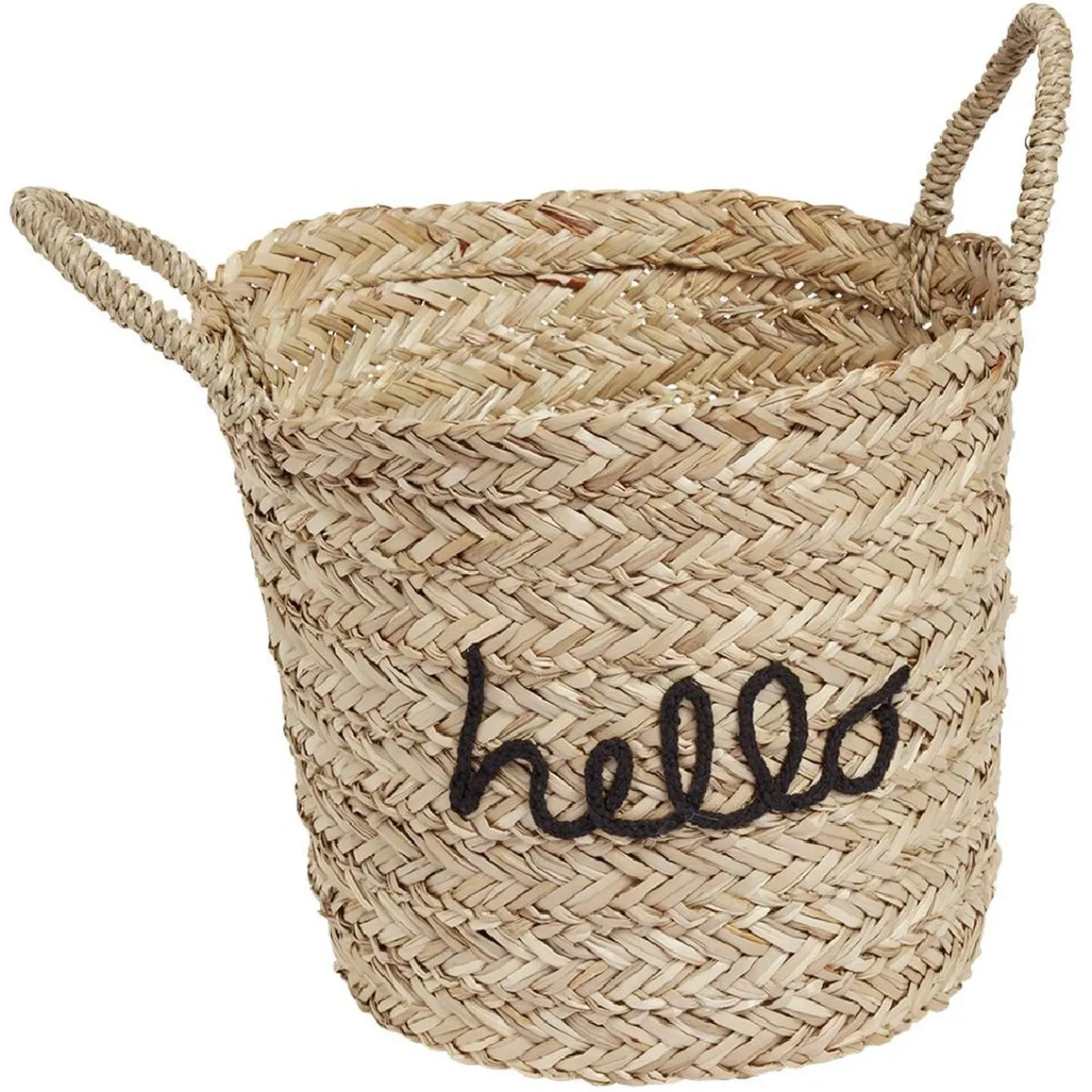 Gifi Rangement|Panière jacinthe d'eau avec mot inscrit