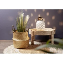 Gifi Rangement|Panière jonc doré