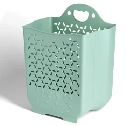 Gifi Entretien Du Linge|Panière 45L pliable plastique vert 36x25xH48cm