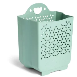 Gifi Entretien Du Linge|Panière 45L pliable plastique vert 36x25xH48cm