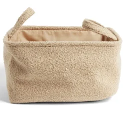 Gifi Rangement|Panière laine bouclée beige 36x26xH20cm