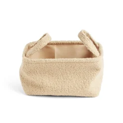 Gifi Rangement|Panière laine bouclée beige 28x18xH15cm