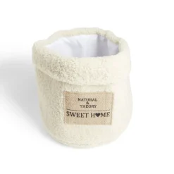 Gifi Rangement|Panière laine bouclée beige 29xH32cm