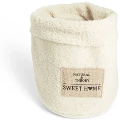 Gifi Rangement|Panière laine bouclée beige 29xH32cm