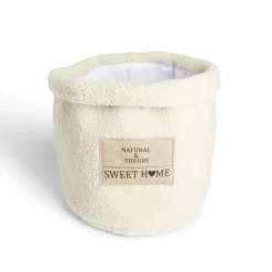 Gifi Rangement|Panière laine bouclée beige H26cm