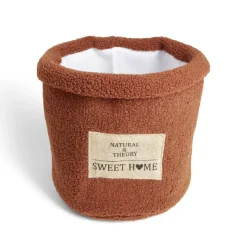 Gifi Rangement|Panière laine bouclée marron 30xH26cm