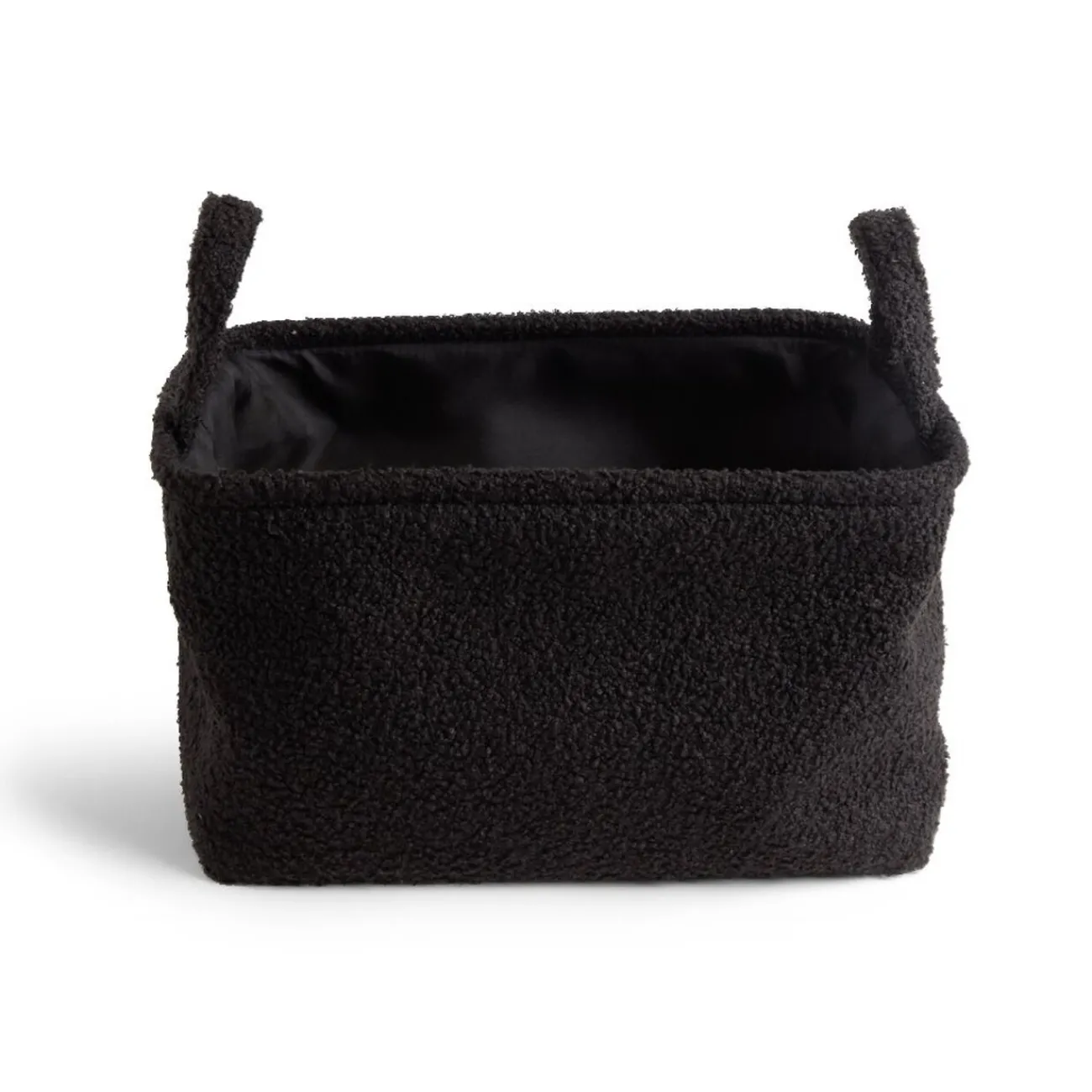 Gifi Rangement|Panière laine bouclée noire 36x26xH20cm