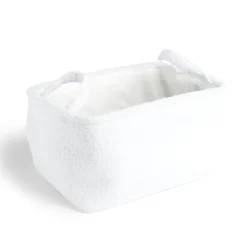 Gifi Rangement|Panière laine bouclée noire 28x18xH15cm