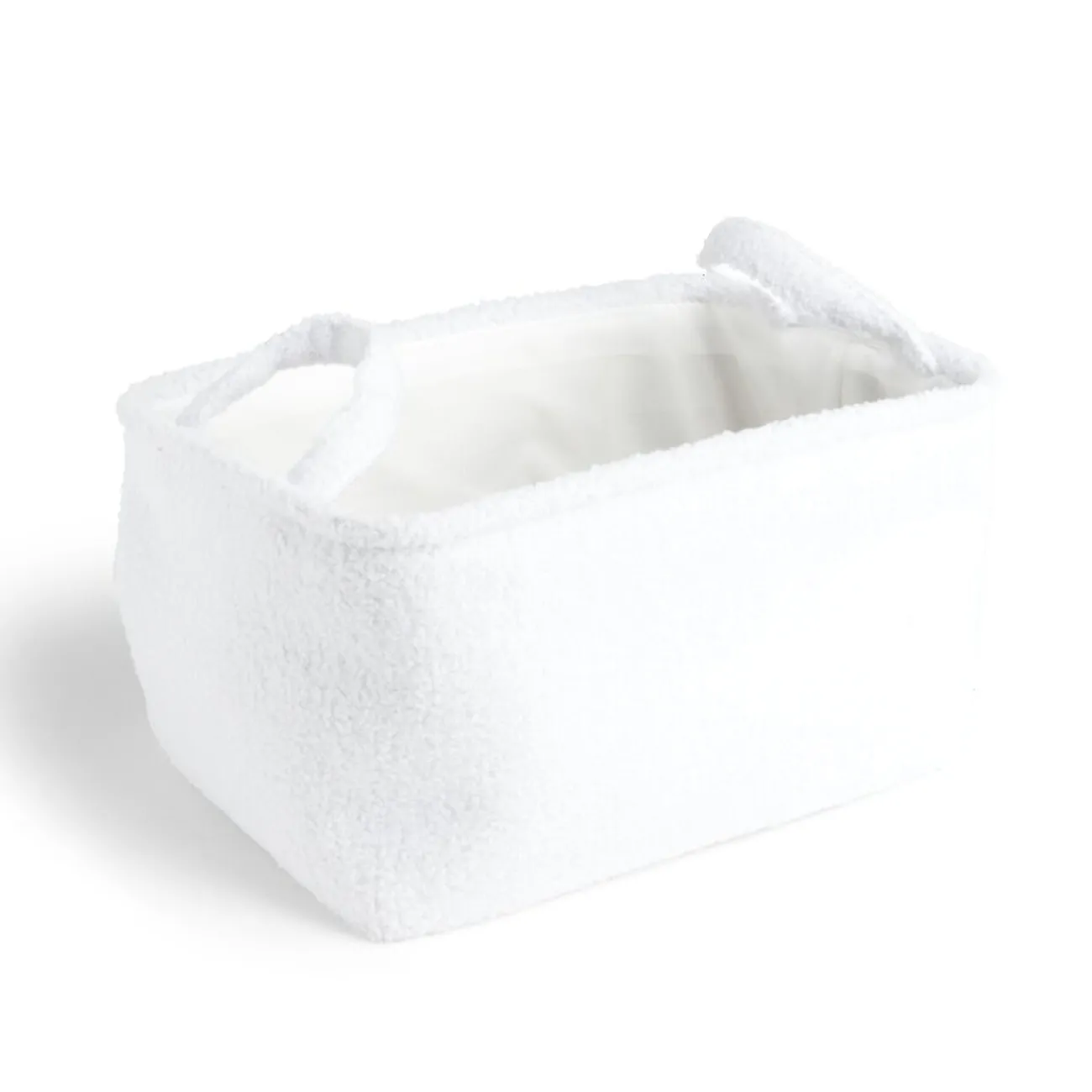 Gifi Rangement|Panière laine bouclée noire 28x18xH15cm