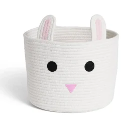 Gifi Rangement|Panière lapin blanc Ø30x24cm