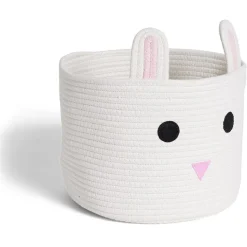 Gifi Rangement|Panière lapin blanc Ø30x24cm