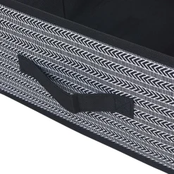 Gifi Rangement|Panière noire à motif géométrique blanc collection Urban 1 Box Cube