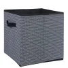 Gifi Rangement|Panière noire motif géométrique blanc collection Urban 1 Box Cube