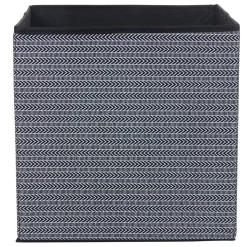 Gifi Rangement|Panière noire motif géométrique blanc collection Urban 1 Box Cube