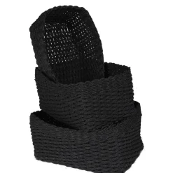 Gifi Rangement|Panière noire x3