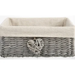 Gifi Rangement|Panière osier rectangulaire couleur naturel