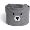 Gifi Rangement|Panière ourson gris Ø30x24cm