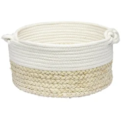 Gifi Rangement|Panière ovale blanc naturel Ø28 cm