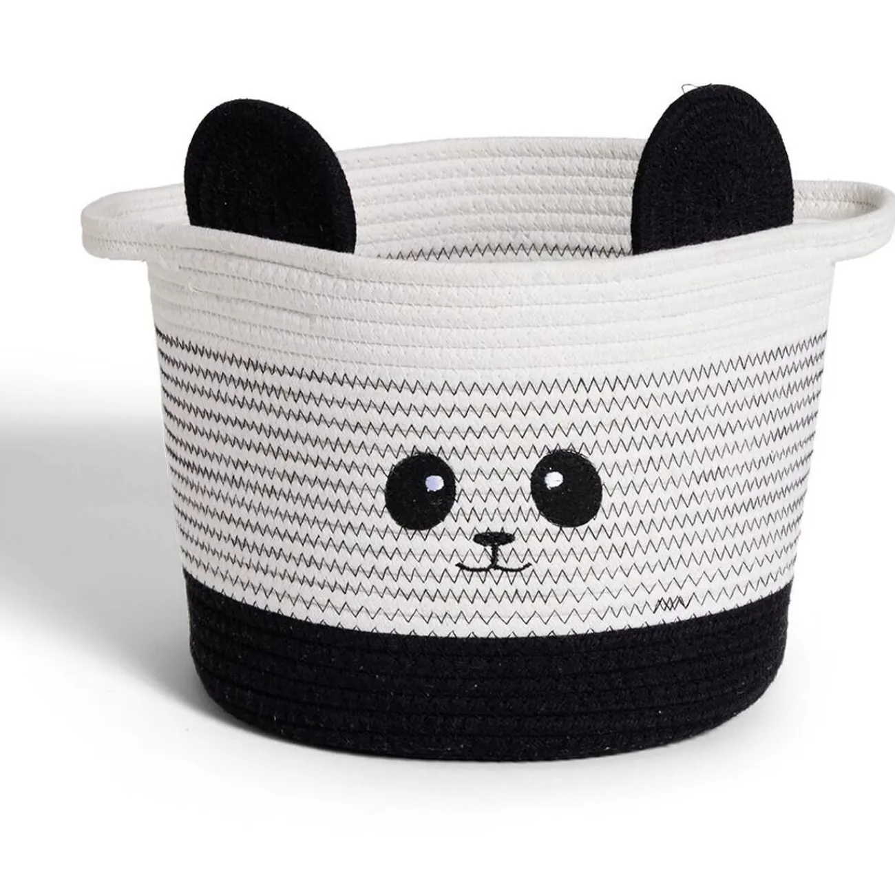 Gifi Rangement|Panière panda noir et blanc Ø30x24cm