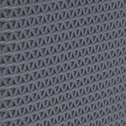 Gifi Rangement|Panière plastique gris effet tressé anses noires