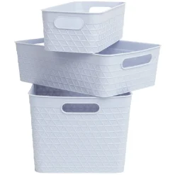 Gifi Rangement|Panière plastique x3