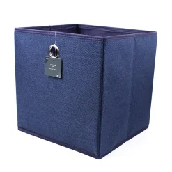 Gifi Rangement|Panière pliable bleue 30x30x30cm