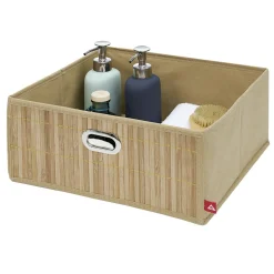 Gifi Aménagement Salle De Bain^Panière pliable en bambou - 31x31xH14,3 cm