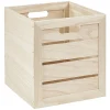 Gifi Rangement|Panière rectangulaire bois naturel Box Cube