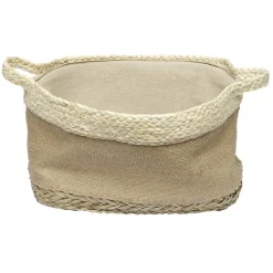 Gifi Rangement|Panière rectangulaire en jonc naturel L29x23 cm