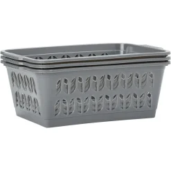 Gifi Rangement|Panière rectangulaire L.30 cm plastique x3