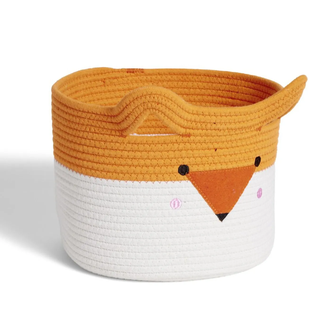 Gifi Rangement|Panière renard orange et blanc Ø30x24cm