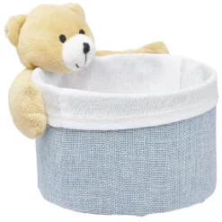 Gifi Rangement|Panière ronde avec peluche animal Ø15 x H.14 cm