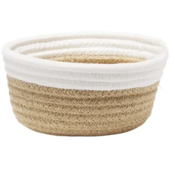 Gifi Rangement|Panière ronde en coton tressé Ø18 cm