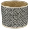 Gifi Rangement|Panière ronde fibre tressée noir naturel Ø24xH.19 cm