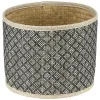 Gifi Rangement|Panière ronde fibre tressée noir naturel Ø22xH.17 cm