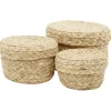 Gifi Rangement|Panière ronde jonc tressé naturel x3