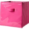 Gifi Rangement|Panière rose pour meuble cube
