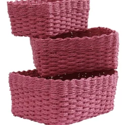 Gifi Rangement|Panière rose x3