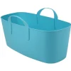 Gifi Rangement|Panière souple bleue turquoise 10 L