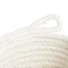 Gifi Rangement|Panière tressée coton, maïs et polyester blanc et beige Ø15xH12cm
