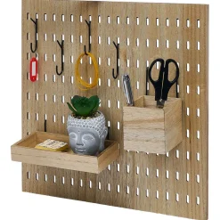 Gifi Rangement|Panneau perforé avec accesoires de rangement 40x10xH40cm