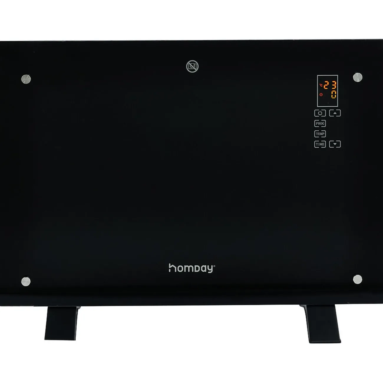 Gifi Chauffage^Panneau rayonnant 1500W Verre Noir avec panneau de contrôle tactile